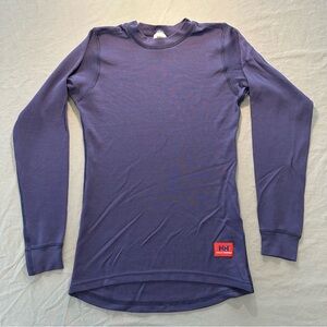 Helly Hansen Navy Blue Long Sleeve Shirt with Red Logo